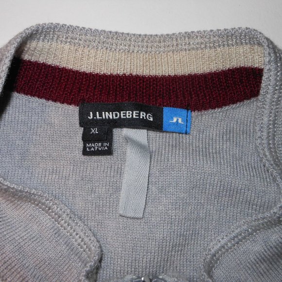 J LINDEBERG front zip wool sweat shirt - Picture 3 of 8